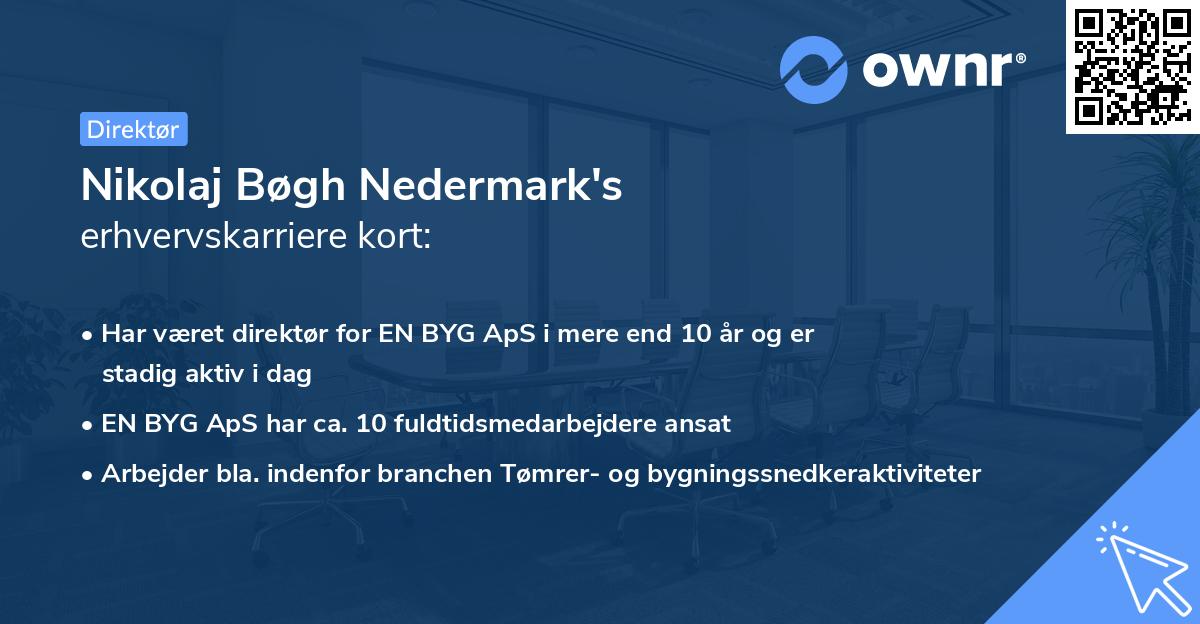 Nikolaj Bøgh Nedermark's erhvervskarriere kort