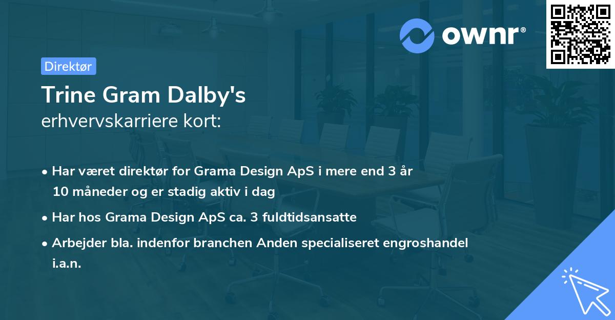 Trine Gram Dalby's erhvervskarriere kort
