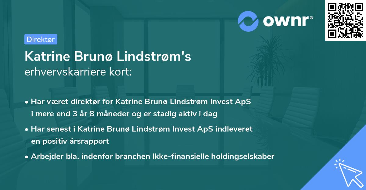 Katrine Brunø Lindstrøm's erhvervskarriere kort