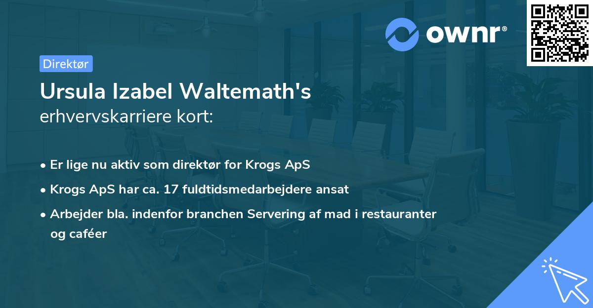 Ursula Izabel Waltemath's erhvervskarriere kort