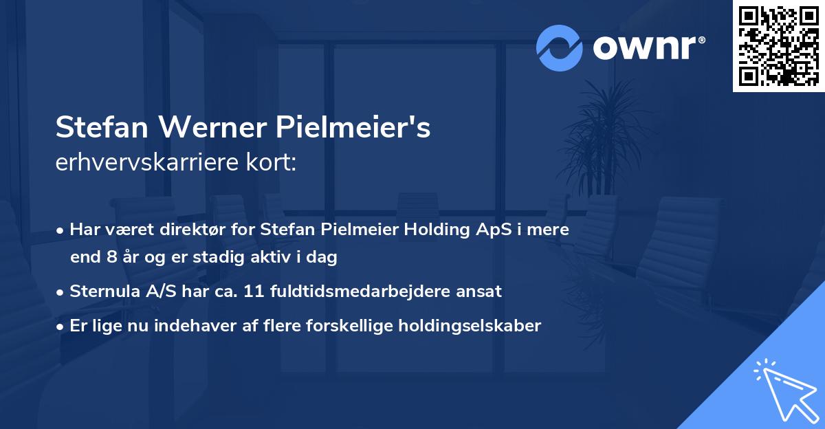 Stefan Werner Pielmeier's erhvervskarriere kort