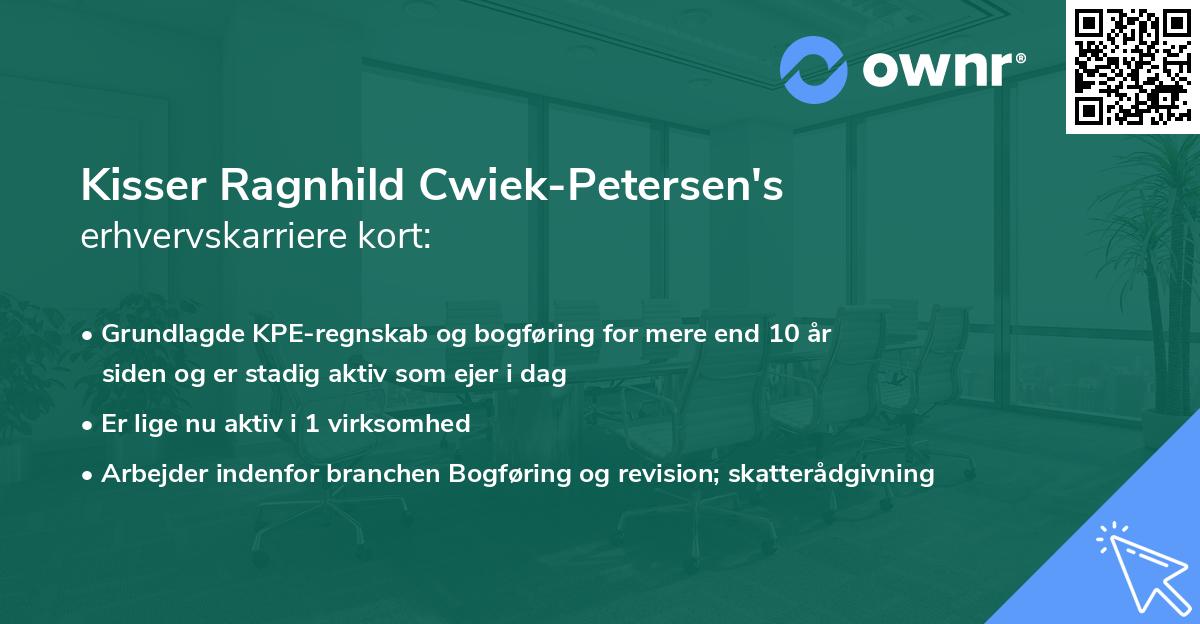 Kisser Ragnhild Cwiek-Petersen's erhvervskarriere kort
