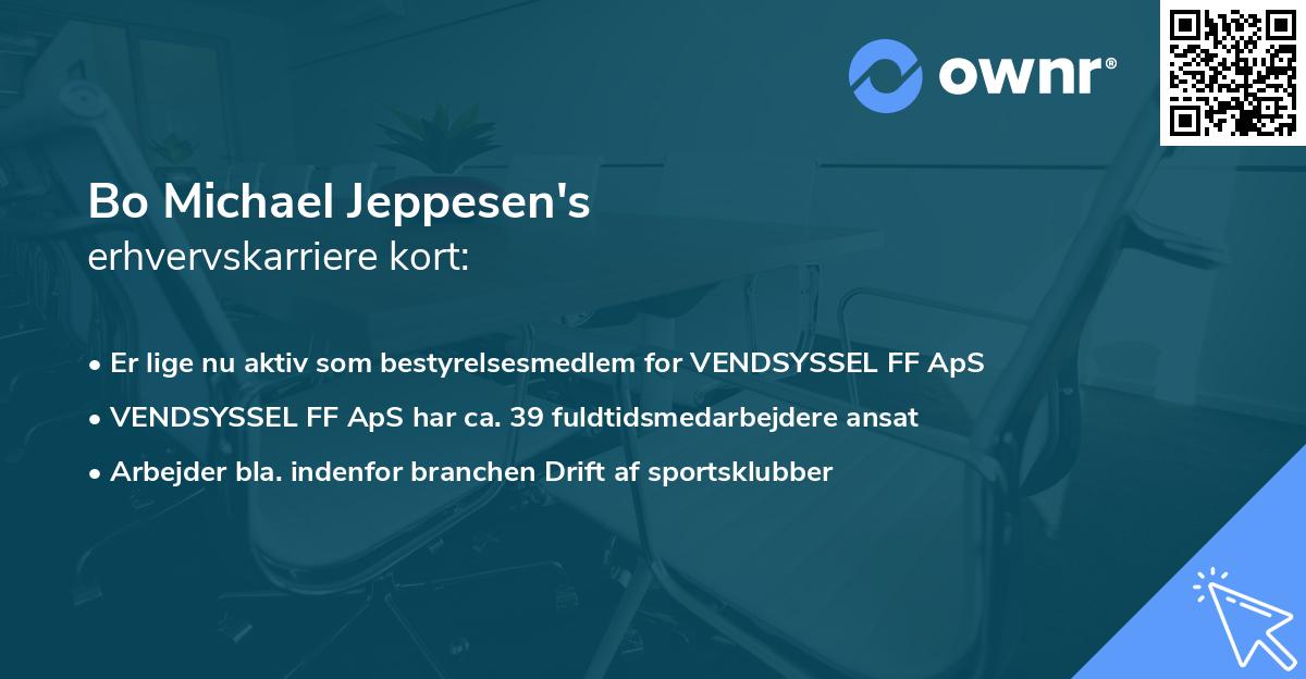 Bo Michael Jeppesen's erhvervskarriere kort