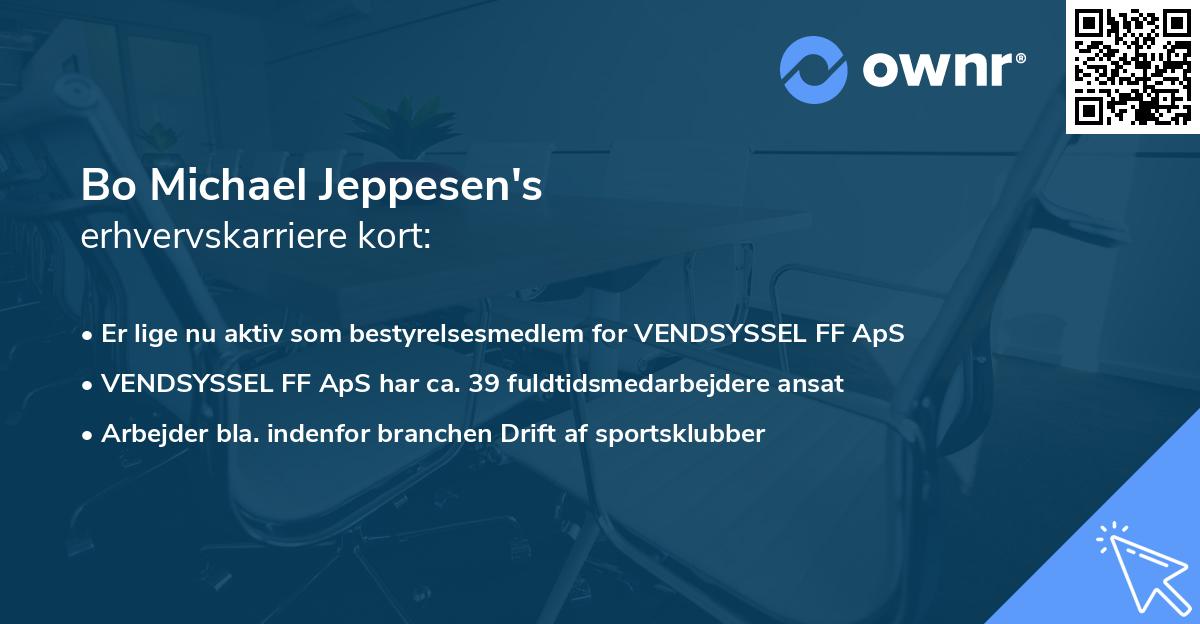 Bo Michael Jeppesen's erhvervskarriere kort
