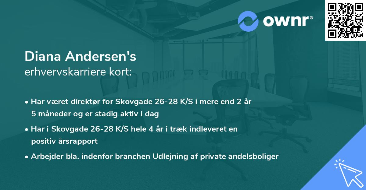 Diana Andersen's erhvervskarriere kort