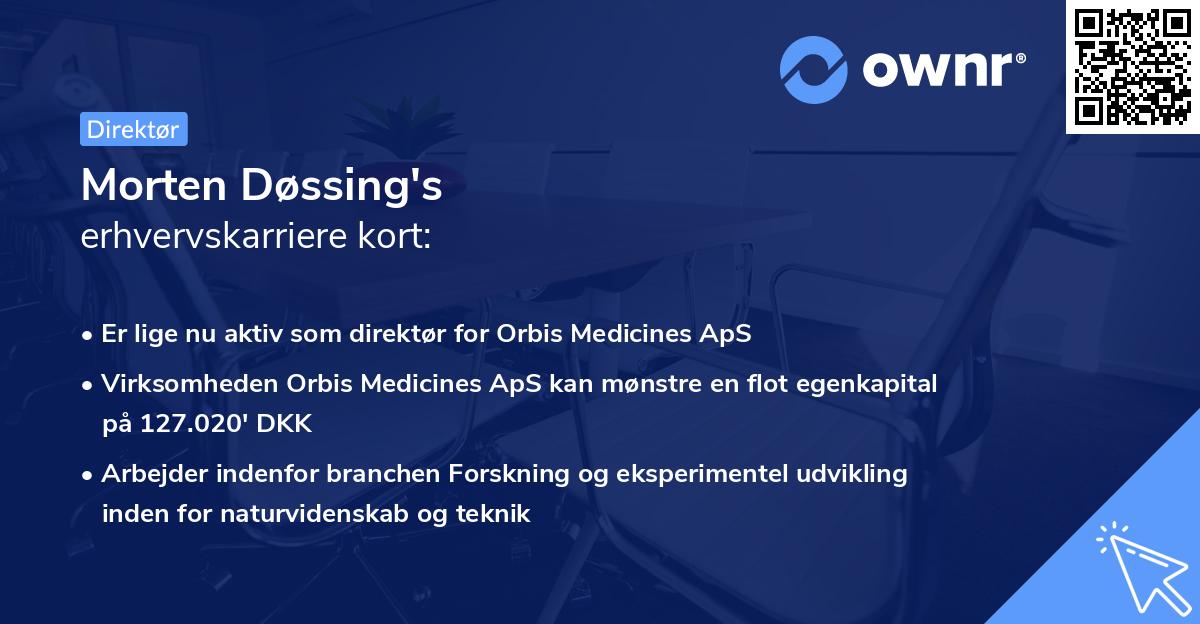 Morten Døssing's erhvervskarriere kort