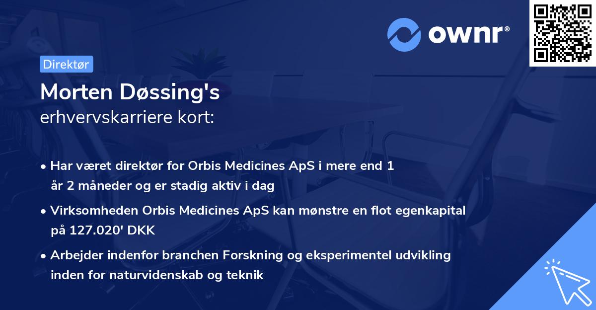 Morten Døssing's erhvervskarriere kort