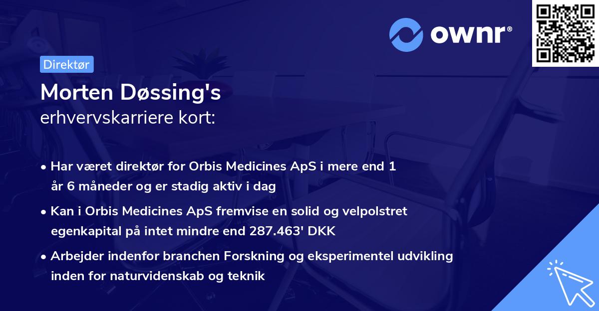 Morten Døssing's erhvervskarriere kort