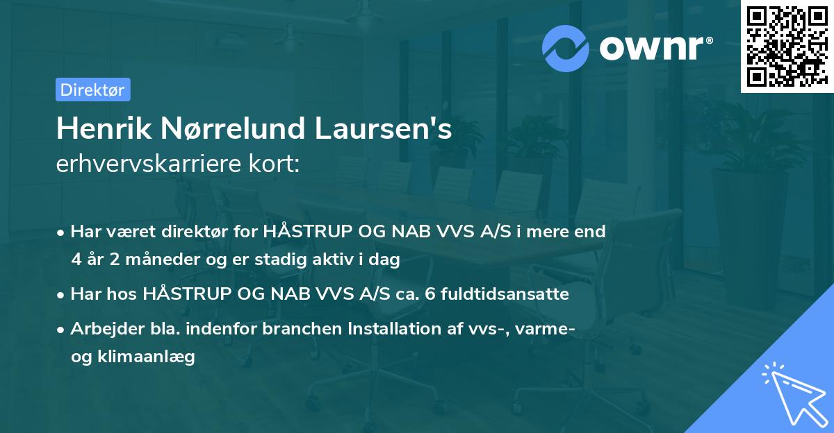 Henrik Nørrelund Laursen's erhvervskarriere kort