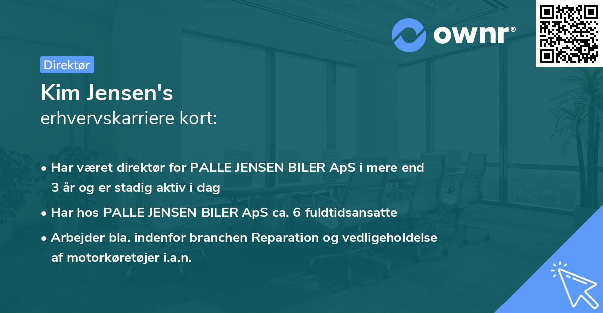 Kim Jensen's erhvervskarriere kort