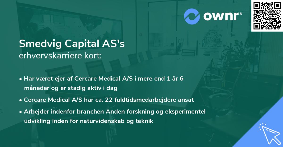 Smedvig Capital AS's erhvervskarriere kort