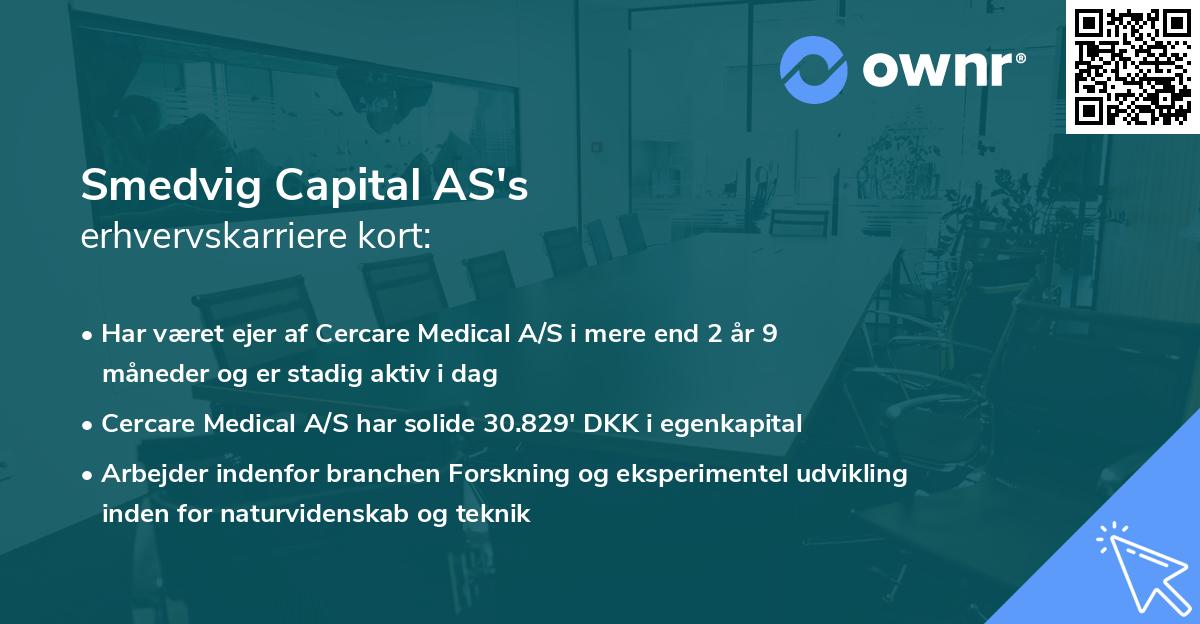 Smedvig Capital AS's erhvervskarriere kort