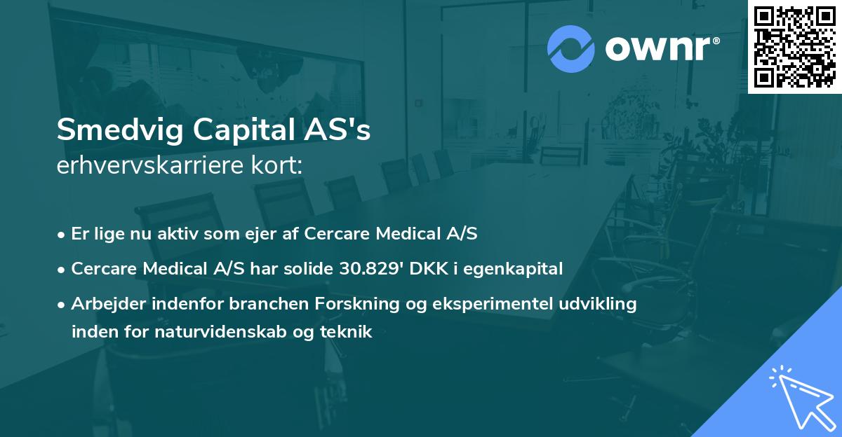 Smedvig Capital AS's erhvervskarriere kort