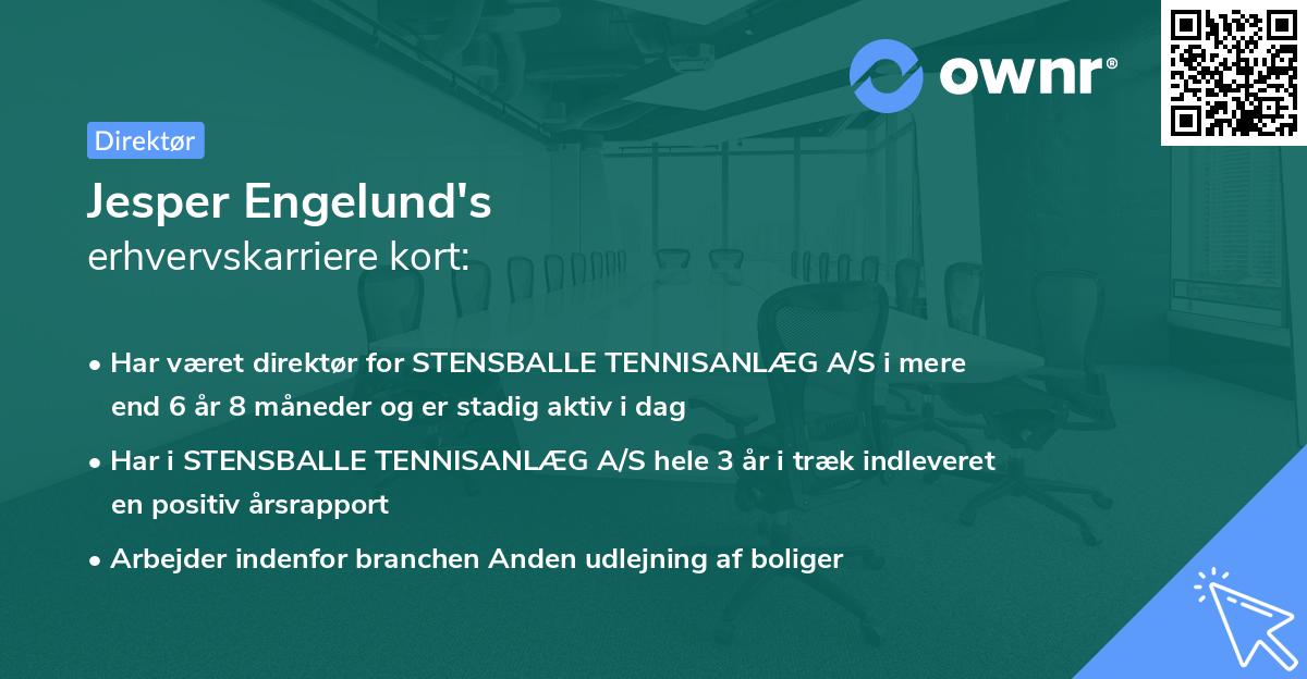 Jesper Engelund's erhvervskarriere kort