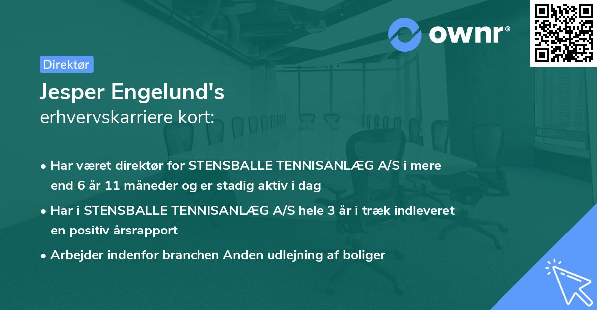 Jesper Engelund's erhvervskarriere kort