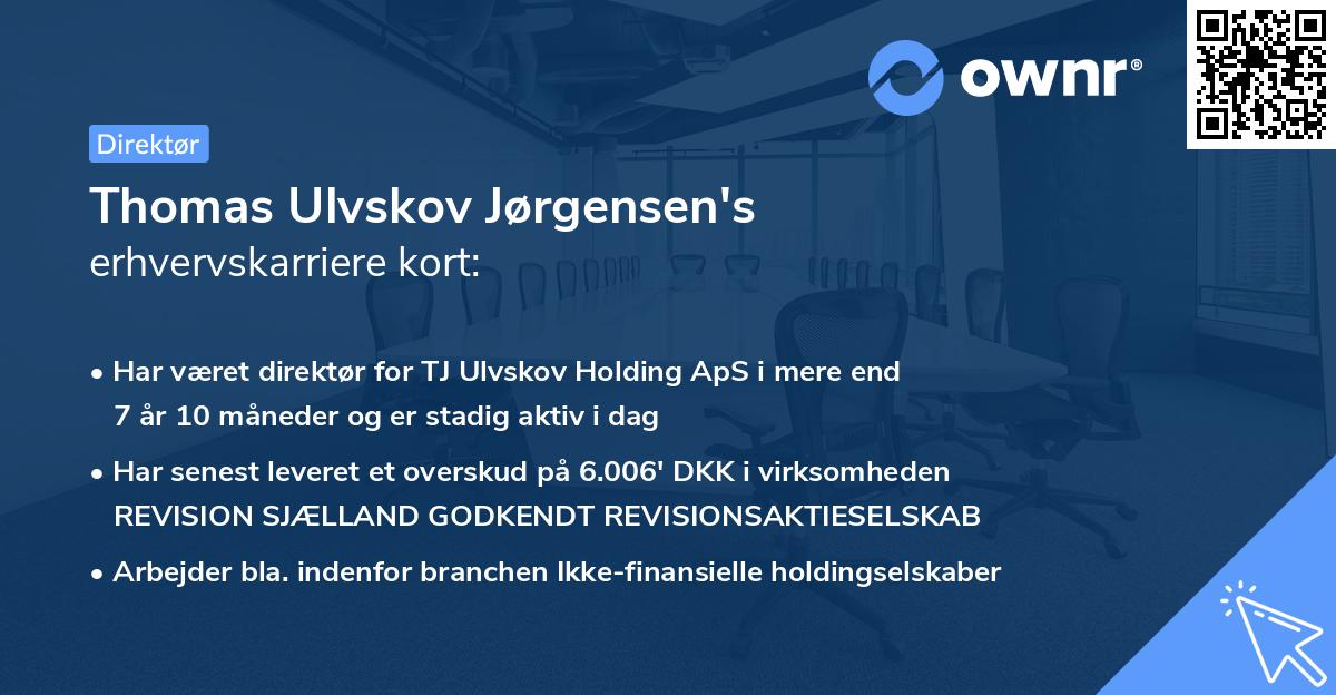 Thomas Ulvskov Jørgensen's erhvervskarriere kort