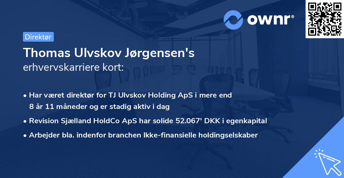 Thomas Ulvskov Jørgensen's erhvervskarriere kort