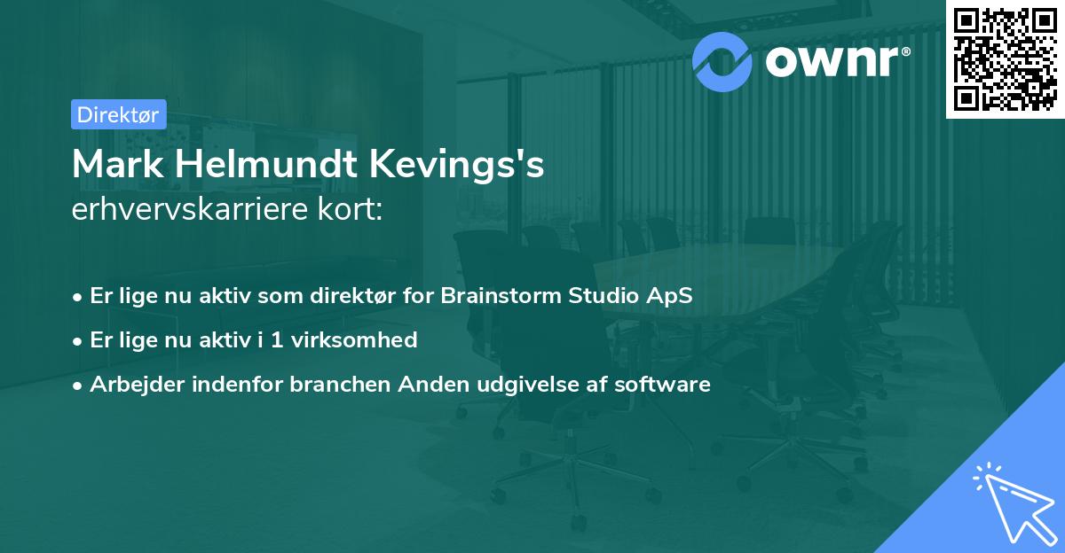 Mark Helmundt Kevings's erhvervskarriere kort