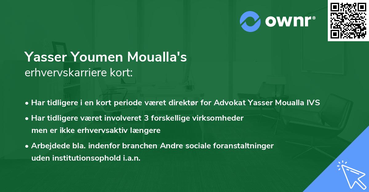 Yasser Youmen Moualla's erhvervskarriere kort