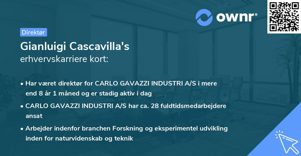 Gianluigi Cascavilla's erhvervskarriere kort