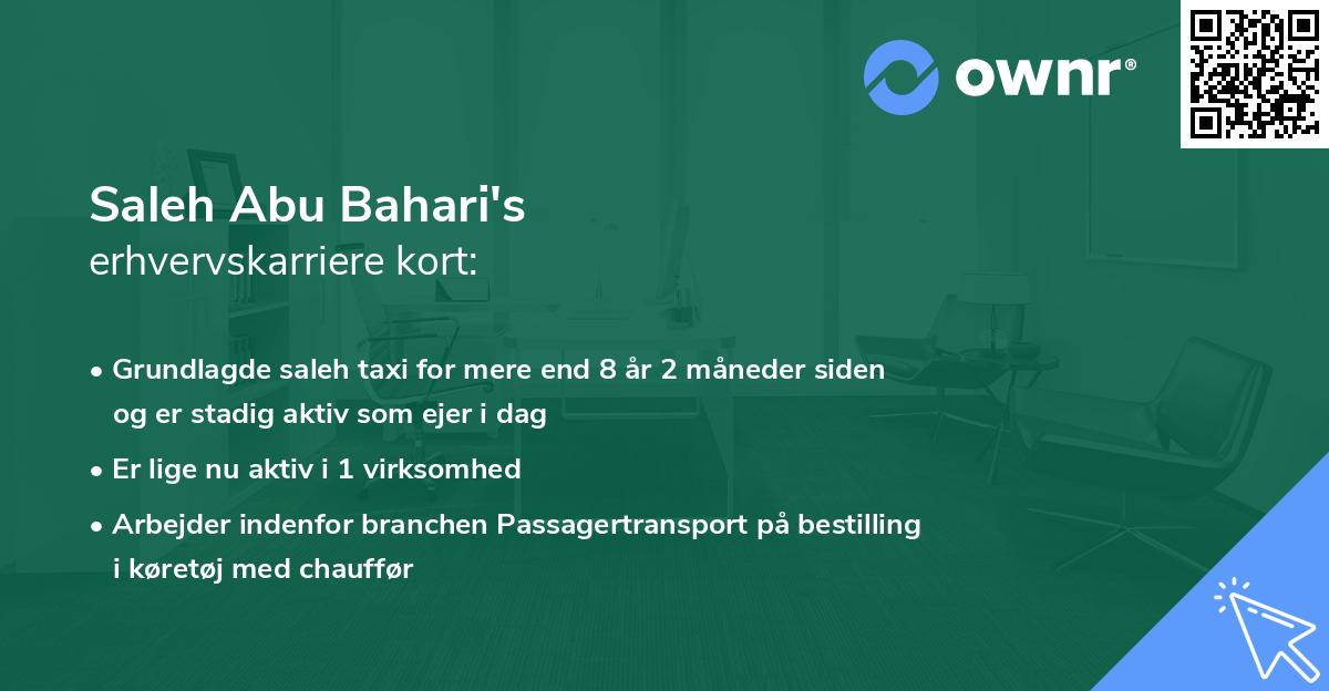 Saleh Abu Bahari's erhvervskarriere kort