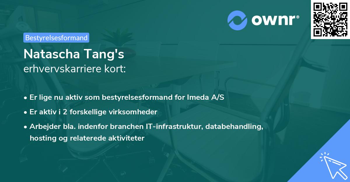 Natascha Tang's erhvervskarriere kort