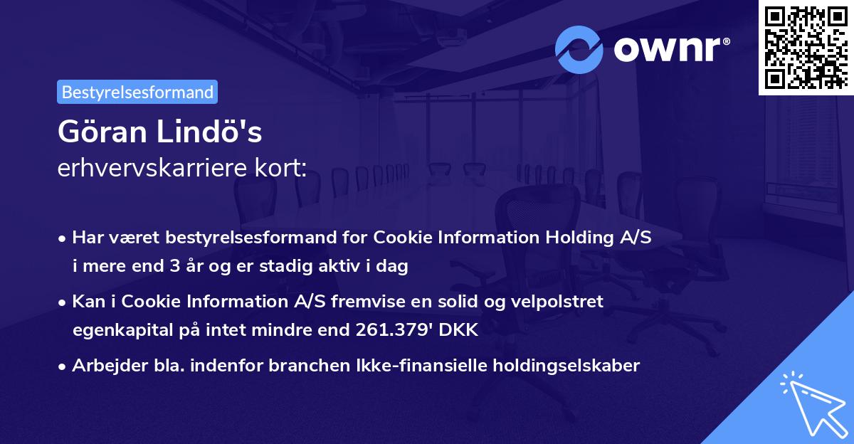 Göran Lindö's erhvervskarriere kort