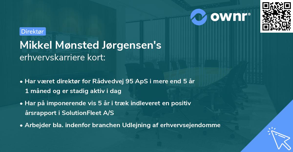 Mikkel Mønsted Jørgensen's erhvervskarriere kort