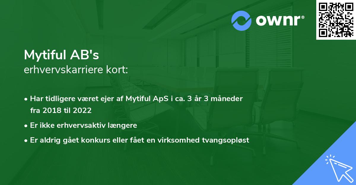 Mytiful AB's erhvervskarriere kort