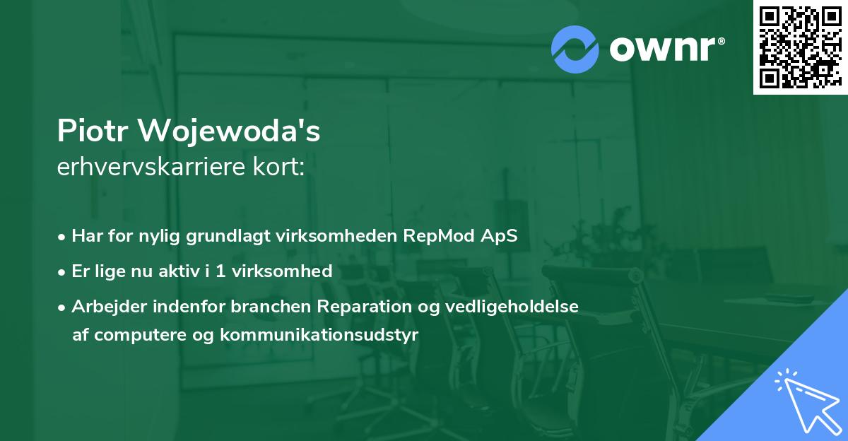 Piotr Wojewoda's erhvervskarriere kort