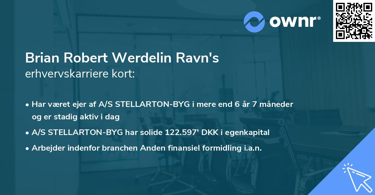 Brian Robert Werdelin Ravn's erhvervskarriere kort