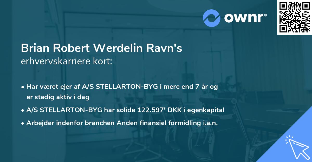 Brian Robert Werdelin Ravn's erhvervskarriere kort