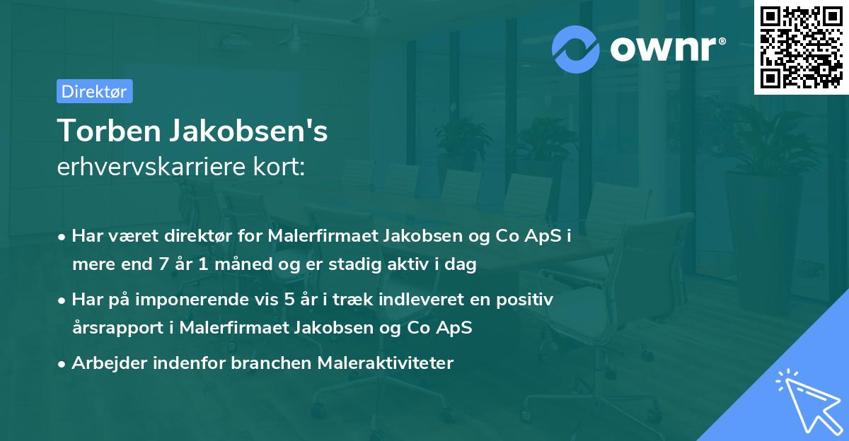 Torben Jakobsen's erhvervskarriere kort