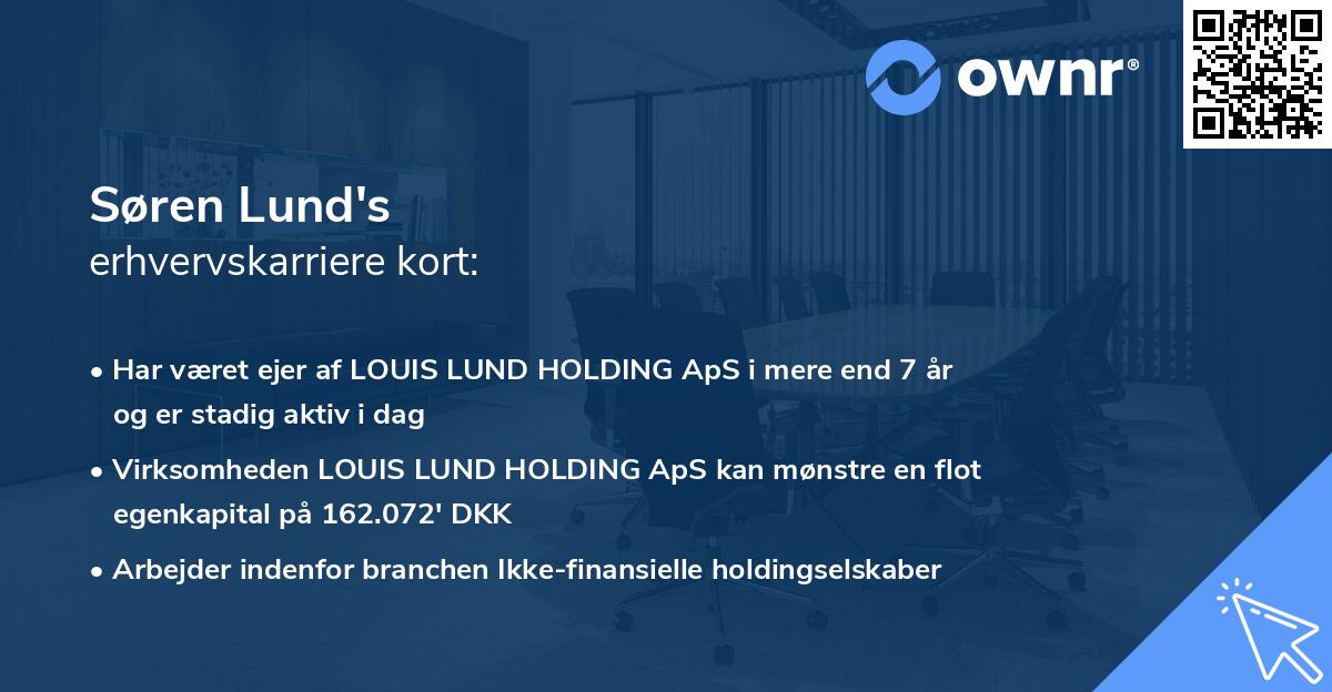 Søren Lund's erhvervskarriere kort