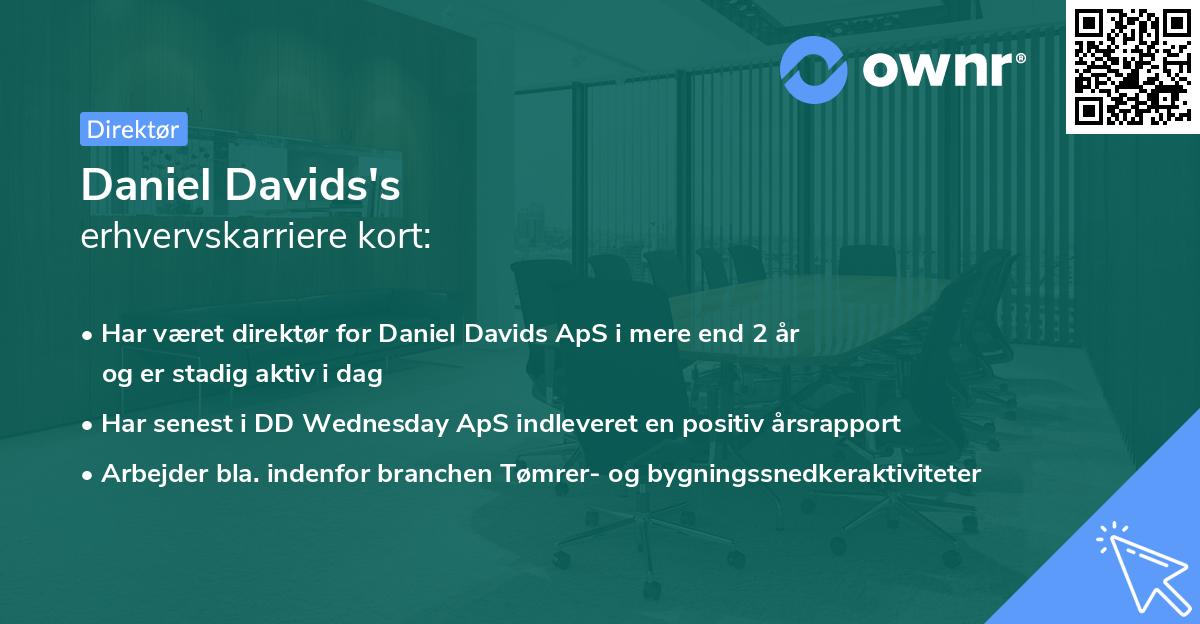 Daniel Davids's erhvervskarriere kort