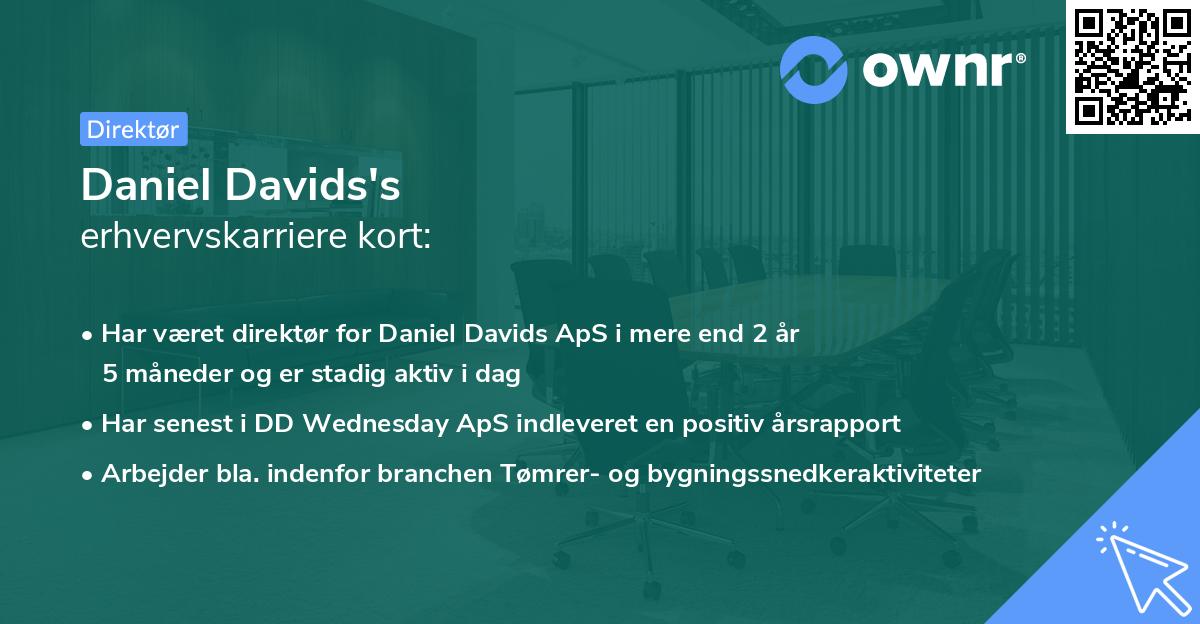 Daniel Davids's erhvervskarriere kort
