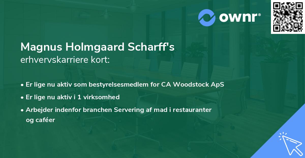 Magnus Holmgaard Scharff's erhvervskarriere kort