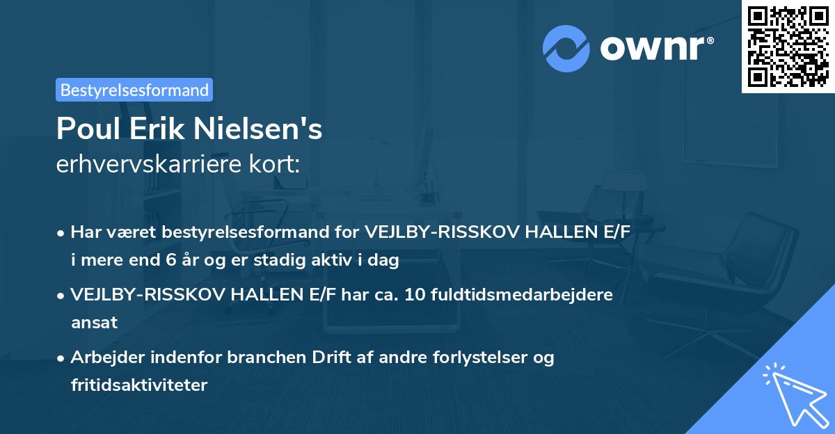 Poul Erik Nielsen's erhvervskarriere kort
