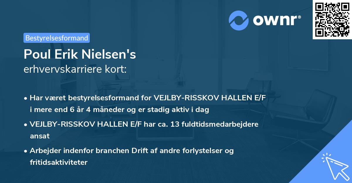 Poul Erik Nielsen's erhvervskarriere kort