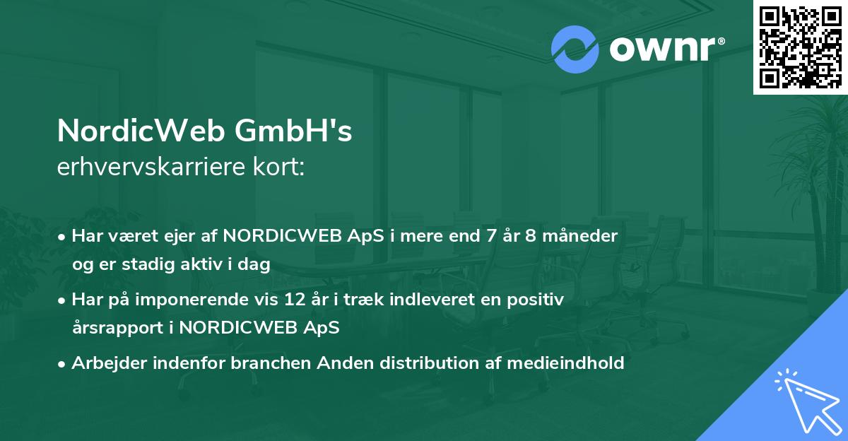 NordicWeb GmbH's erhvervskarriere kort