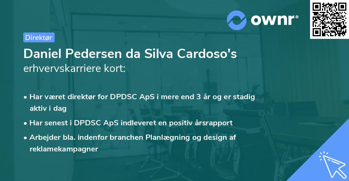 Daniel Pedersen da Silva Cardoso's erhvervskarriere kort