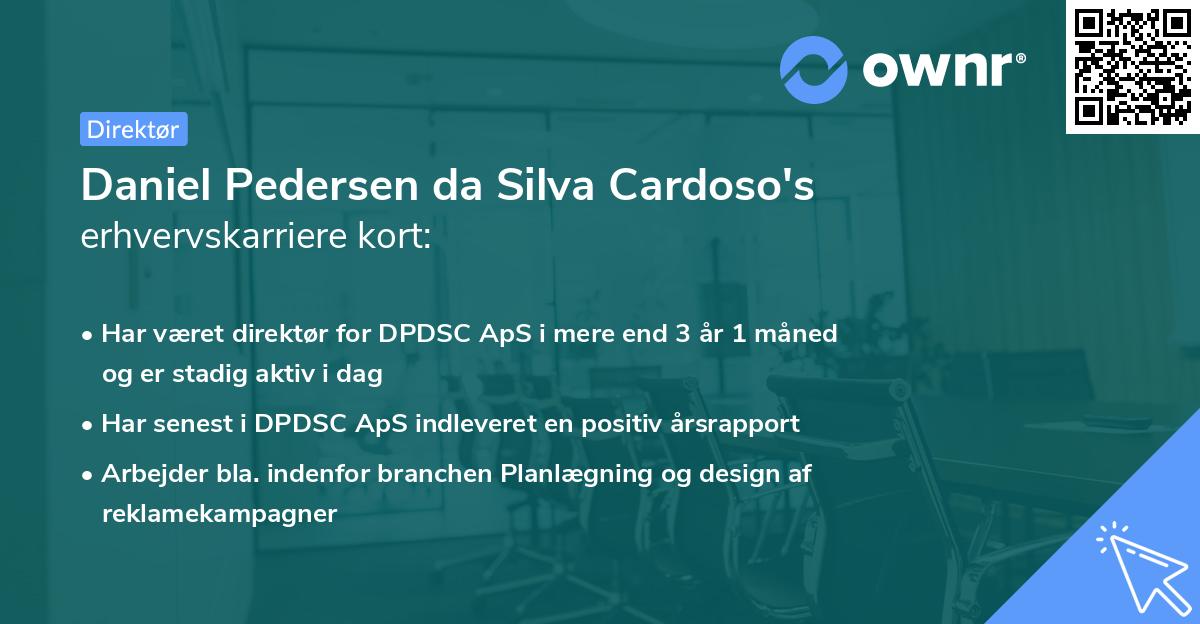 Daniel Pedersen da Silva Cardoso's erhvervskarriere kort