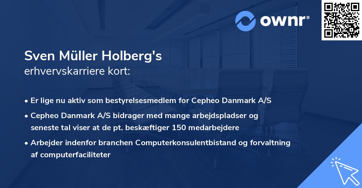 Sven Müller Holberg's erhvervskarriere kort