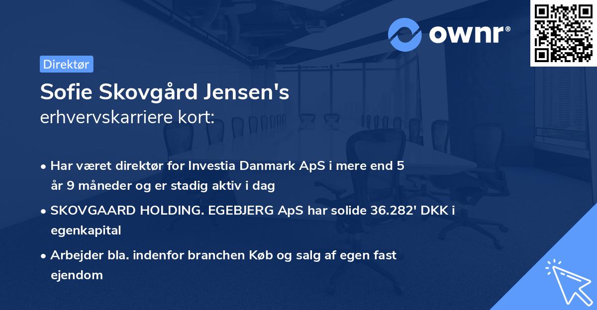 Sofie Skovgård Jensen's erhvervskarriere kort