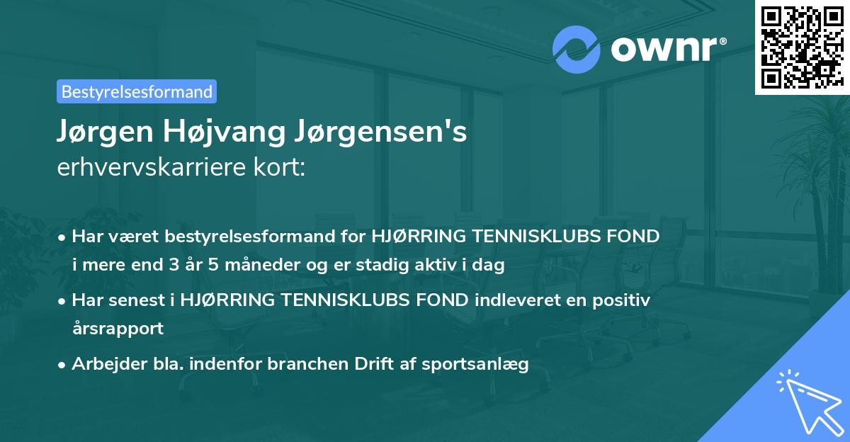 Jørgen Højvang Jørgensen's erhvervskarriere kort