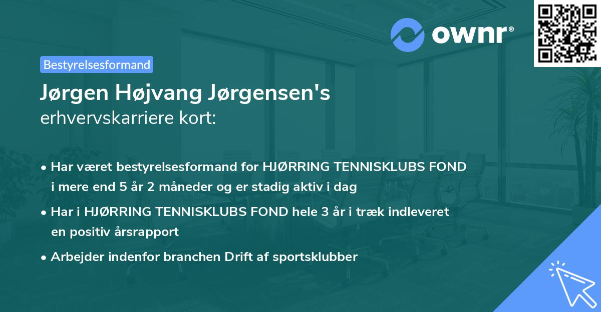 Jørgen Højvang Jørgensen's erhvervskarriere kort
