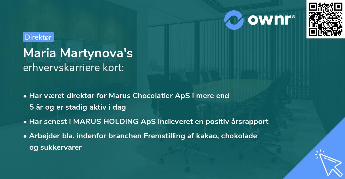 Maria Martynova's erhvervskarriere kort