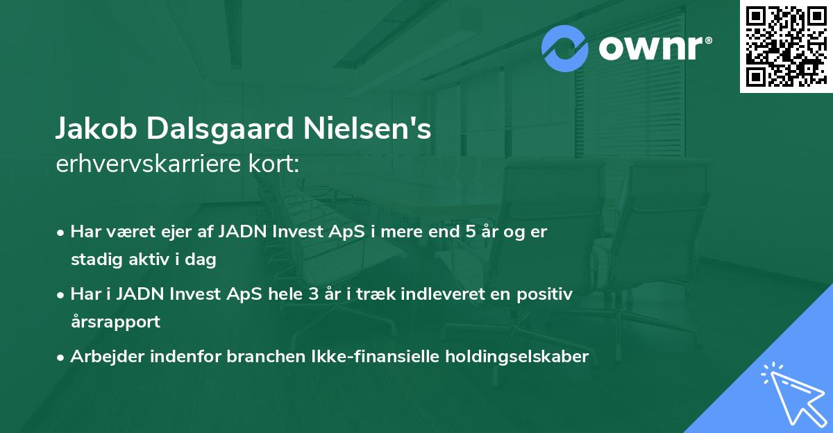 Jakob Dalsgaard Nielsen's erhvervskarriere kort