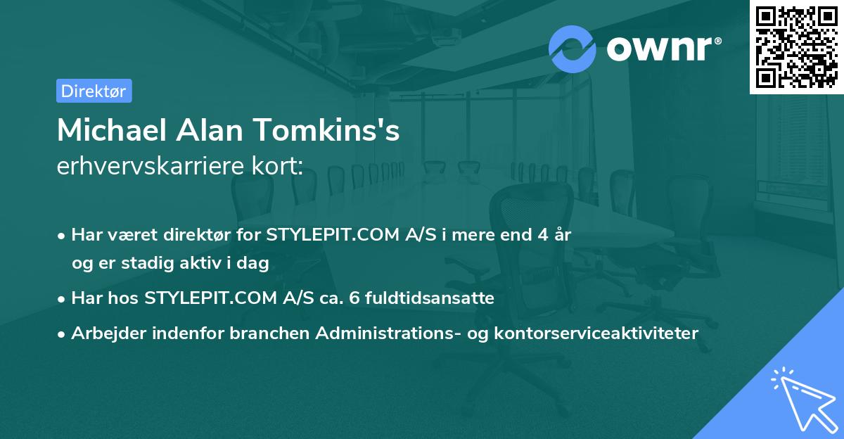 Michael Alan Tomkins's erhvervskarriere kort