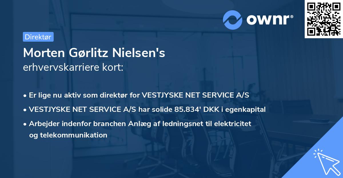 Morten Gørlitz Nielsen's erhvervskarriere kort